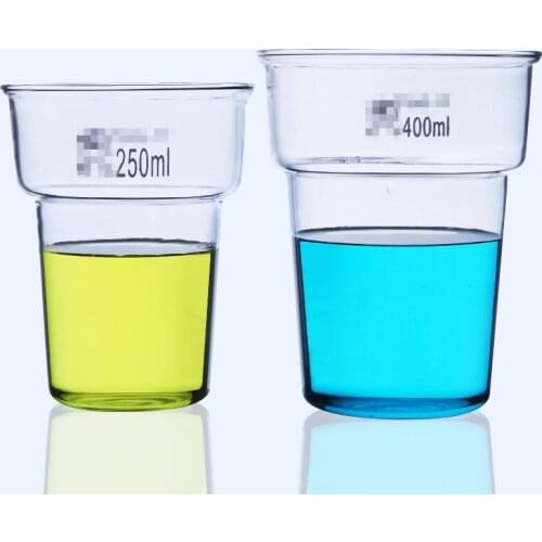 1pc Staining beaker Glass staining cup Thick-walled glass beaker Laboratory glassware 250/400ml