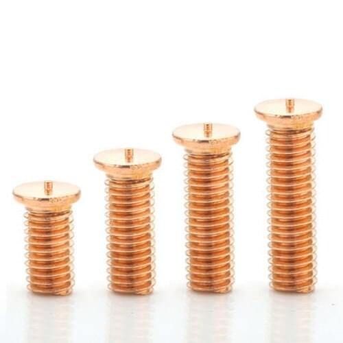 20pcs M4 Copper plated Welding screw Spot weldings screws Welded nail stud Extended spots weld bolt 6mm-50mm Length