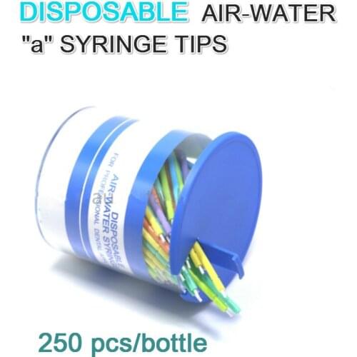 250pc/bottle Dental 3-way syringe Tips Dental Materials plastic with three gun nozzle tip nozzle