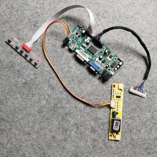 30-Pin LVDS LCD panel drive board DIY kit 2-CCFL VGA+DVI Fit LM230WF1/LM215WF1/LM215WF2/LM215WF5 matrix 1920*1080 M.NT68676