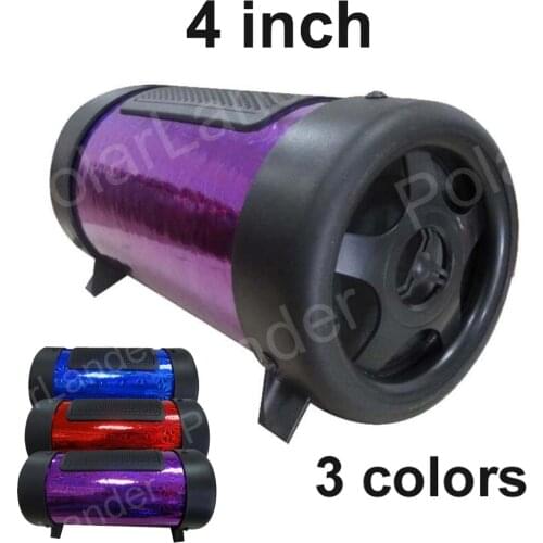 4 inch Portable Subwoofer Speaker Car audio bass 3 colors for option support TF U disk 12V