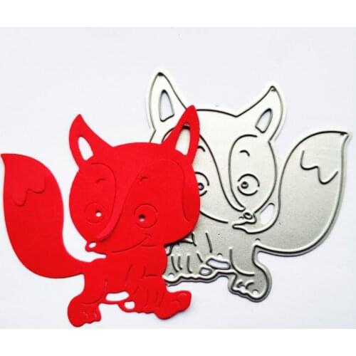 5.8x6cm fox cartoon Cutting dies metal crafts paper die-cutting /DIY embossing Easter and New Year Scrapbooking