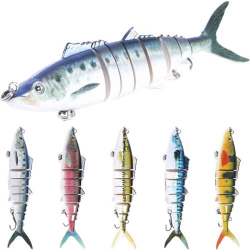 5Pcs 17.8cm 38g Multi Jointed Sections Fishing Lure Minnow Hard Bait Swimbait Wobblers Artificial Crankbait Pesca Tackle