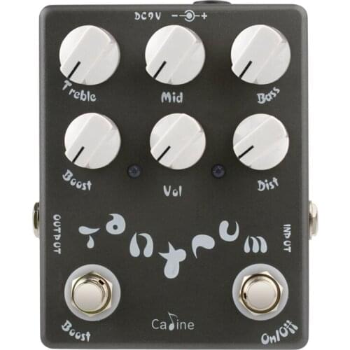 Caline Heavy Metal Effects Guitar Pedals Aluminum Alloy Housing with 6 Switches Black CP-15