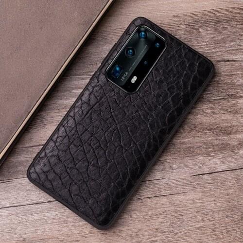 Genuine Leather Phone Case For Huawei P20 P30 P40 Honor 9X Mate 10 20 30 Lite 40 Pro Plus Nova 5T Natural Sheep Skin Back Cover