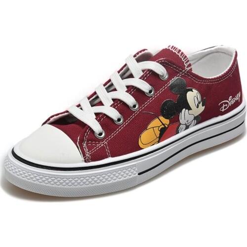 Disney childrens cartoon Mickey Mouse non-slip soft-soled casual shoes adult womens canvas sneakers student running shoes