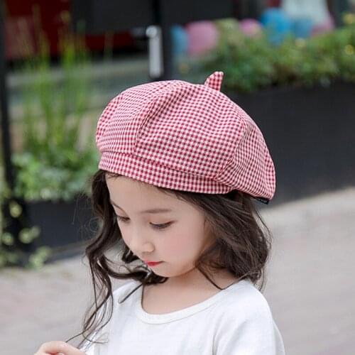Kids Girls Winter Hats Bailey Hat Dome Solid Cute Children Wool Berets Beanies Elegant Lady French Artist Caps