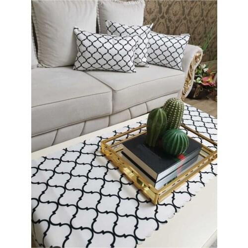 40x130 cm Luxury Table Runner with Tassels for Dining Table Wedding Party Christmas Cake Floral Soft Tablecloth + GIFT 3Pillows