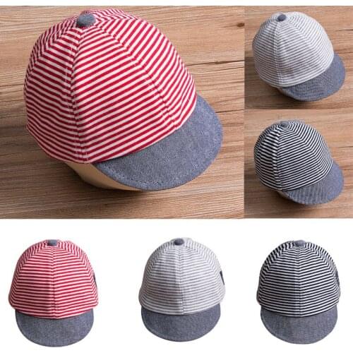 New Toddler Kid Baby Girl Boy Fedora Hat Cap Photography Cotton Trilby Striped Cap Baby Bebes Caps For 0-3Y
