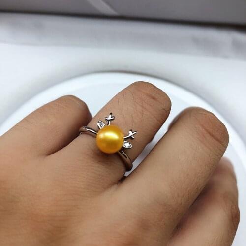 Office Lady DIY Deer Ring Mountings Base Findings Accessories Jewelry Settings Parts for Pearls Beads Crystal Jade Coral Agate