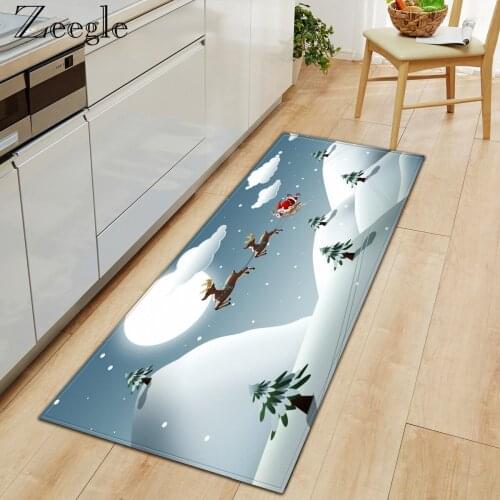 Christmas Carpet Kitchen Rug Anti-slip Living Room Carpet Bathroom Doormat Shower Mat Absorbent Hallway Carpet Outdoor Mat