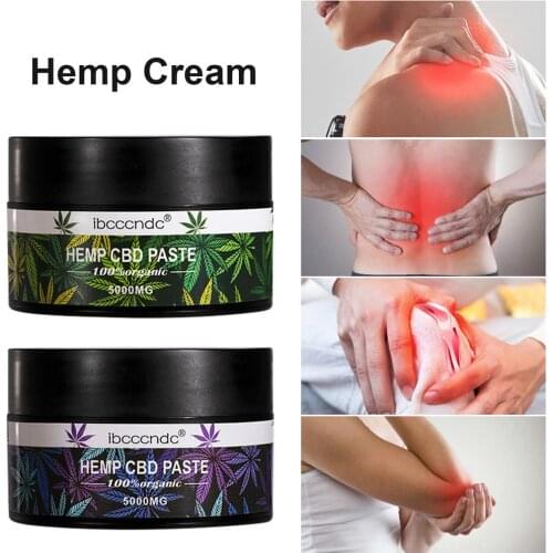 5000MG Pain Relief Cream Natural Hemp Seed Body Massage Cream Skin Moisturizer Hemp Balm For Neck Hip Shoulder Arm Pain Relief