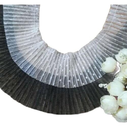 1Yards Embroidery Lace Fabric Ribbon Wide 5cm Guipure Dot Lace Collar Tulle Materials Sewing Appliques For Wedding Dresses LW12