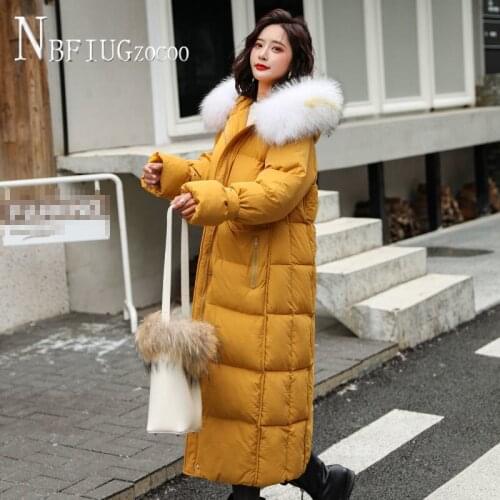 Beige Black Yellow Green Colors Women Parkas Faux Fur Collar Female Jacket