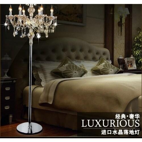 Fashion modern crystal Floor lamp living room lights bedroom lamps crystal French Modern stand Lights Crystal Abajur cristal