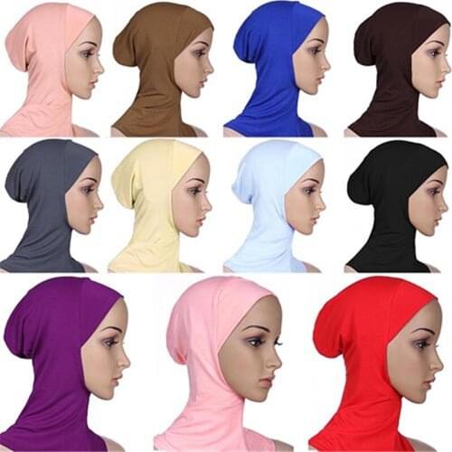 Ramadan Soft Muslim Full Cover Inner Womens Hijab bonnet Cap Islamic Underscarf Neck Head Bonnet Hat