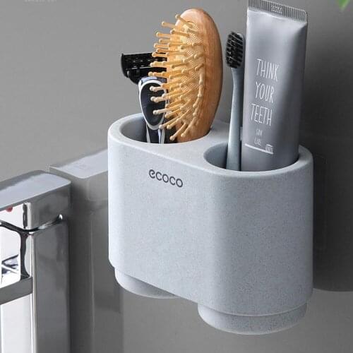 Wall-mounted toothbrush holder, toothbrush holder, toothpaste holder, bathroom pendant 2 cups