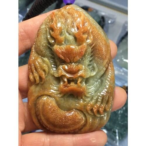 Natural Myanmar jade A HandCarved landscape red jade pendant jade necklace pendants jewelry jade necklaces woman