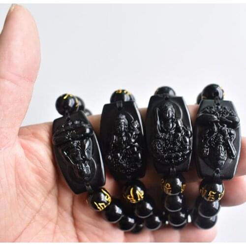 2020 new fashion black Buddha glass beads Lama Bracelet women mens bracelet jewelry wholesale 5pcs/lot free shipping