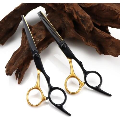 Professional Japan steel 6 '' rose gold hair cutting scissors haircut thinning barber haircutting shears hairdressing scissors