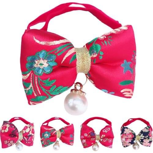 Pet Collar Adjustable Creative Fashion Pet Bowtie Dog Neck Bowtie For 2020 New Year Pet Dress Up Clothing Accessories