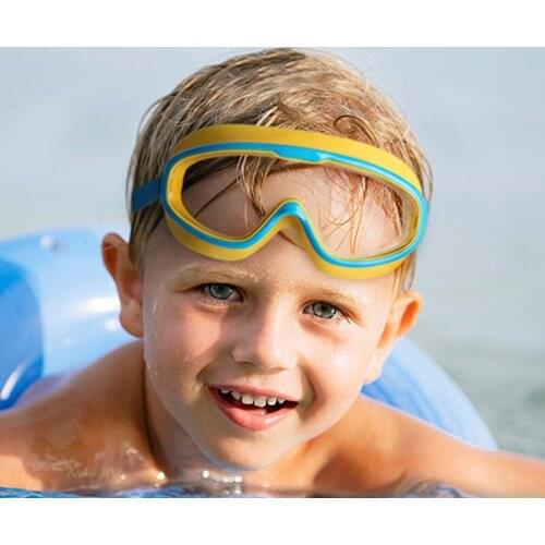 Childrens Swimming Goggles Boys Girls HD Transparent Large Frame Swimming Glasses Baby Waterproof Anti-fog Swim Eyewear