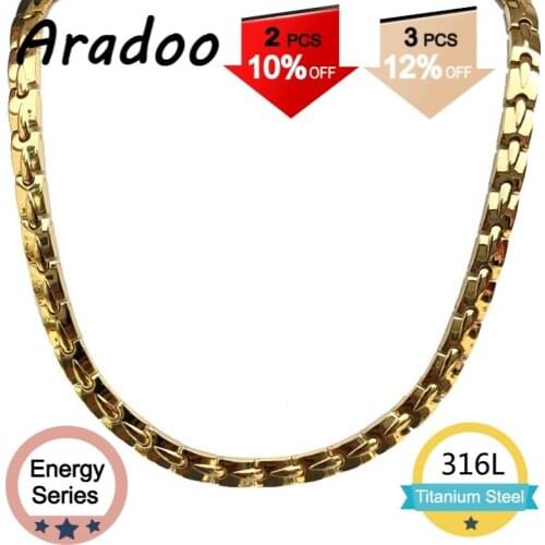 ARADOO Magnetic Health Energy Anti-Radiation Strengthen Immunity Stay Slim Improve Skin Quality Magnet Necklace