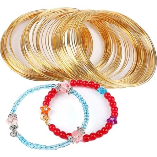 100 Circles Jewelry Wire Bangle Bracelet Making Beading Wire Wrap DIY Jewellery Making Necklace Memory Cord
