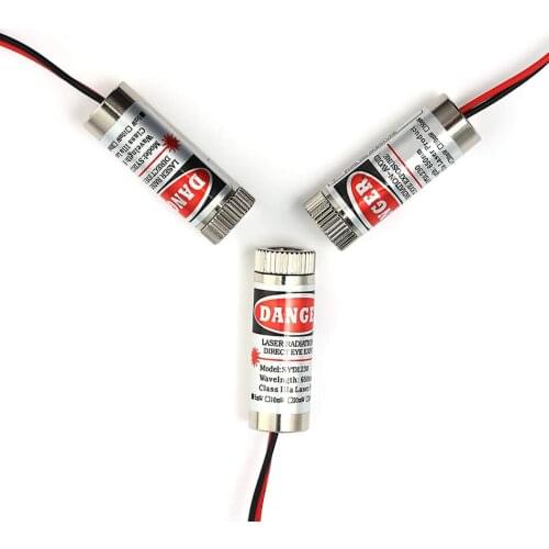 Adjustable Beam 650nm 5mW Red Point / Line / Cross Laser Module Head Glass Lens Focusable Industrial Class 3-5V
