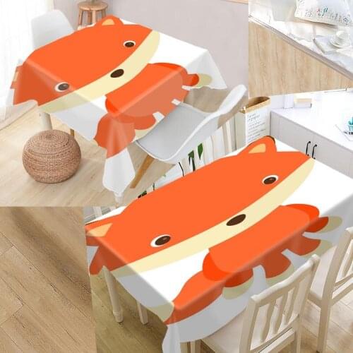 The Fox Custom Table Cloth Oxford Fabric Rectangular Waterproof Oilproof Table Cover Family Party Tablecloth