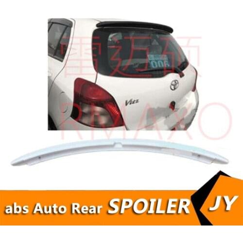 For Vitz Hatchback Spoiler 2001-2008 Toyota Yaris Spoiler YC-K ABS plastic Material Car Rear Wing Color Rear Spoiler