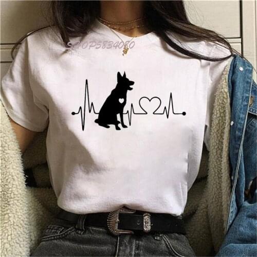 Dachshund Pug Teckel Funny T Shirt Women Harajuku Cute French Bulldog Frances German Shepherd T-shirt Pit Bull Tshirt Top Female