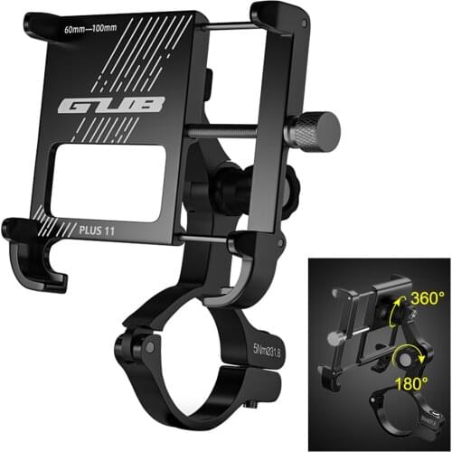 GUB Plus 11 Aluminum Phone Holder Bike Universal Phone Stand MTB Road Bicycle Adjustable Angle Handlebar Clip Support For 4-7.5"