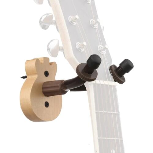 Guitar Hanger Wall Mount Hook Holder Stand Bracket for Bass Acoustic Guitar Electric Guitar Ukulele Wooden Wall Mount Metal Yoke