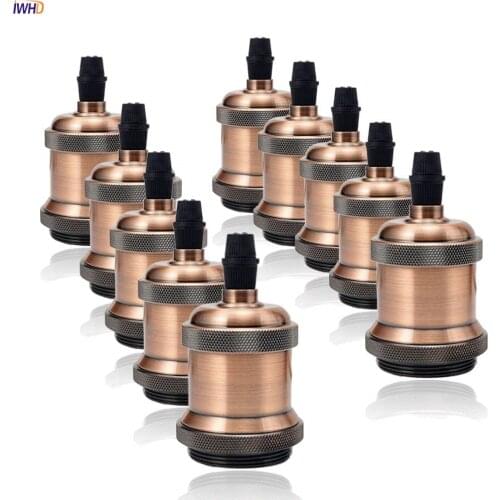 IWHD DIY Vintage Fitting Douille E27 Lamp Base Bulb Holder For Light 110-220V Portalamparas E27 Socket Retro Lampholder CE UL