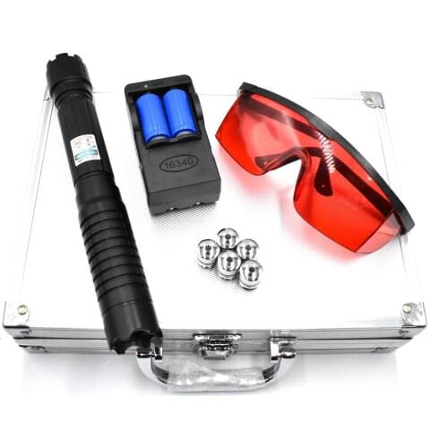 High Power laser pointer Burning Blue Laser Torch 445nm 10000m Focusable Laser sight Pointer Flashlight burn match lit cigarette