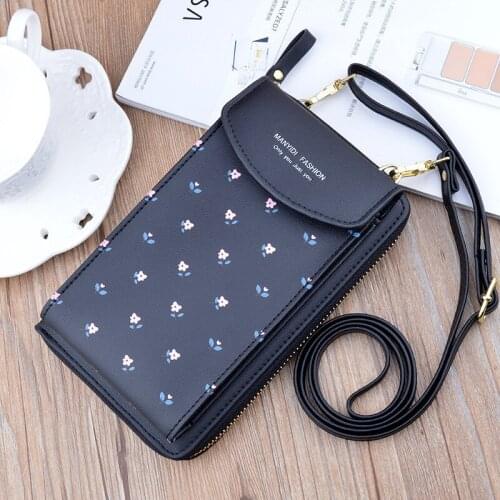 Women Wallet Famous Cell Phone Bags Big Card Holders Handbag Purse Clutch Messenger Printing Large-capacity Shoulder Long Straps