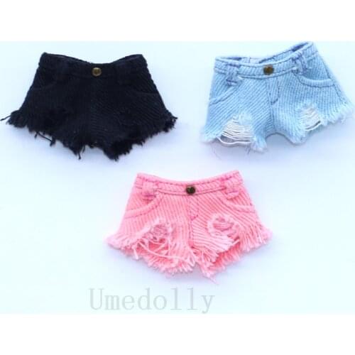 1pcs Doll Fashion Demin Shorts Jeans for Ob11, Holala, Blyth, Middle Blyth, Ixdoll Doll Clothes Accessories