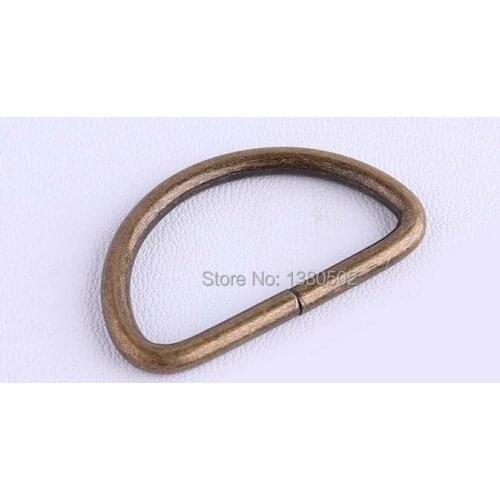 10pcs /lot 38mm inner bronze color D-Ring Dee ring for Dog Collar Garment Backpack webbing buckle