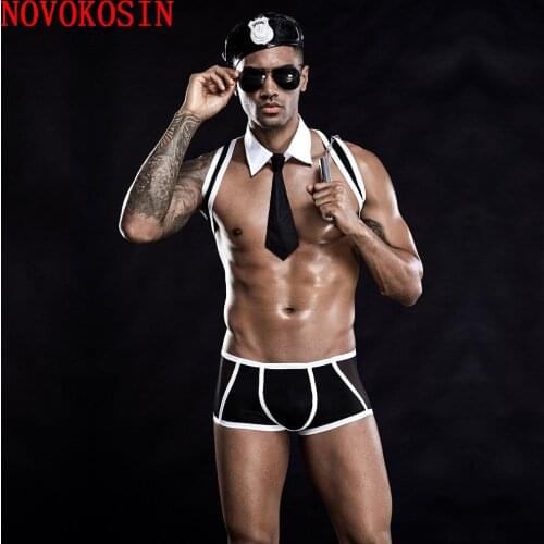 2020 Summer Style Fashion Black With White Men Sexy Lingerie Set Belt Up New Style Fitness Tie Wild Tops Tees With Short Panties