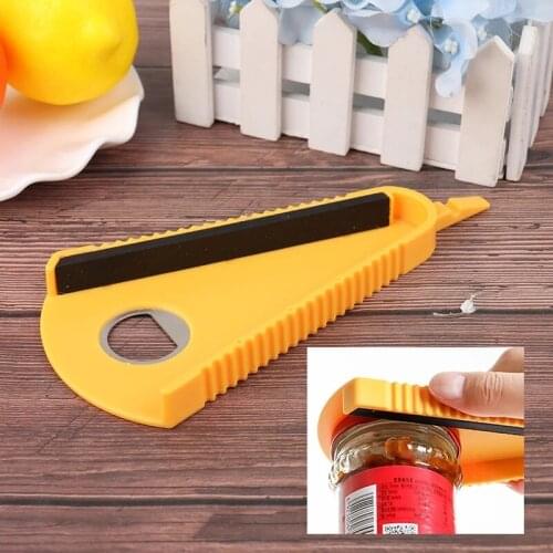 2021 Creative Multi-Function Bottle Opener Jar Opener Easy Grip Bottle Opener Twist Off Lid Quick Opening Cooking Everyday Use