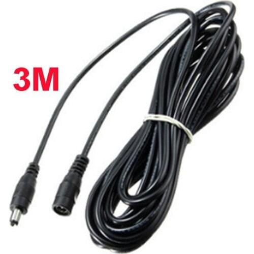 3M/10FT 12V CCTV DC Power Cable Extension Cord Adapter Male/female 5.5mmx2.1mm