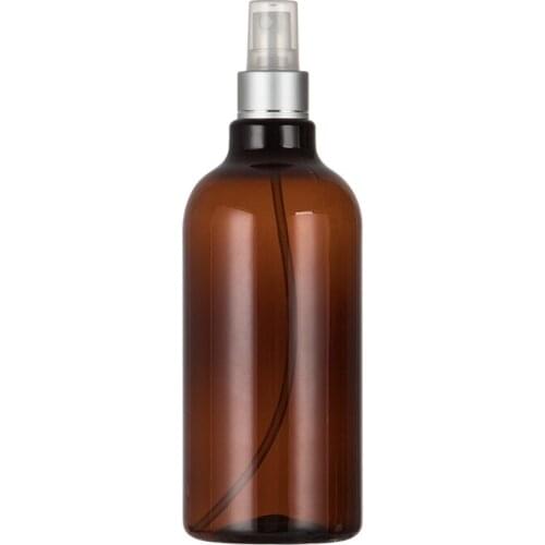 500ML X 12 Empty White Brown Spray Bottles With Anodized Aluminum Spray Pump Plastic Container Perfume Bottle Fine Mist Sprayer