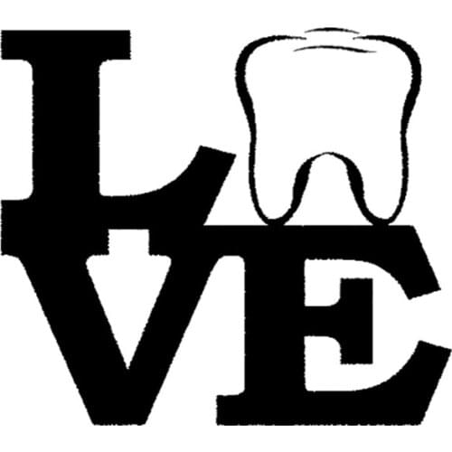 Car -covers Love Tooth Funny Cozy Art Sticker Dentist Dental Hygienist Assistant Bleach for Car Window Truck Door Vinyl Jdm