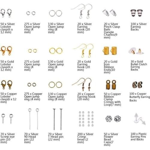 Blesiya 24 Grids Jewelry Making Set Tool Starter Plier Beading Accessories