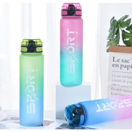 1000ml Large Capacity Sport Water Bottle BPA Free Portable Fitness Cycling Hiking Sports Shaker Drinking Bottle Eco-Friendly