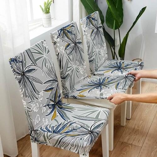 Papa&Mima Spandex Dinner Chair Cover Printing Stretch Restaurant Seat Case