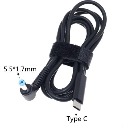 DC 5.5 x 1.7mm Power Supply Plug Connector Converter Cable Cord 19V USB Type C PD Charging Cable for Acer Aspire Laptop Adapter