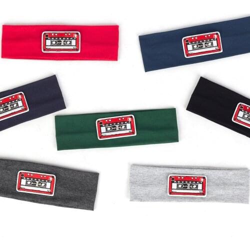 Kids Fashion Print Headband Soft Comfortable Headwear Cotton Elastic Casual Boys Girls Children Headwrap Solid Color Turban