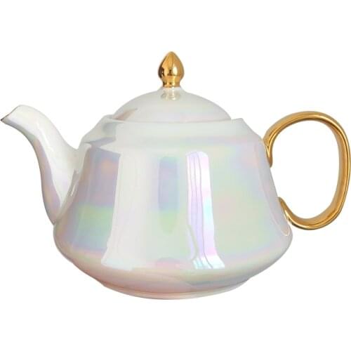 Zq European Luxury Ceramic Kettle Hot and Cold Kettle Set Coffee Pot Afternoon Tea Scented Teapot